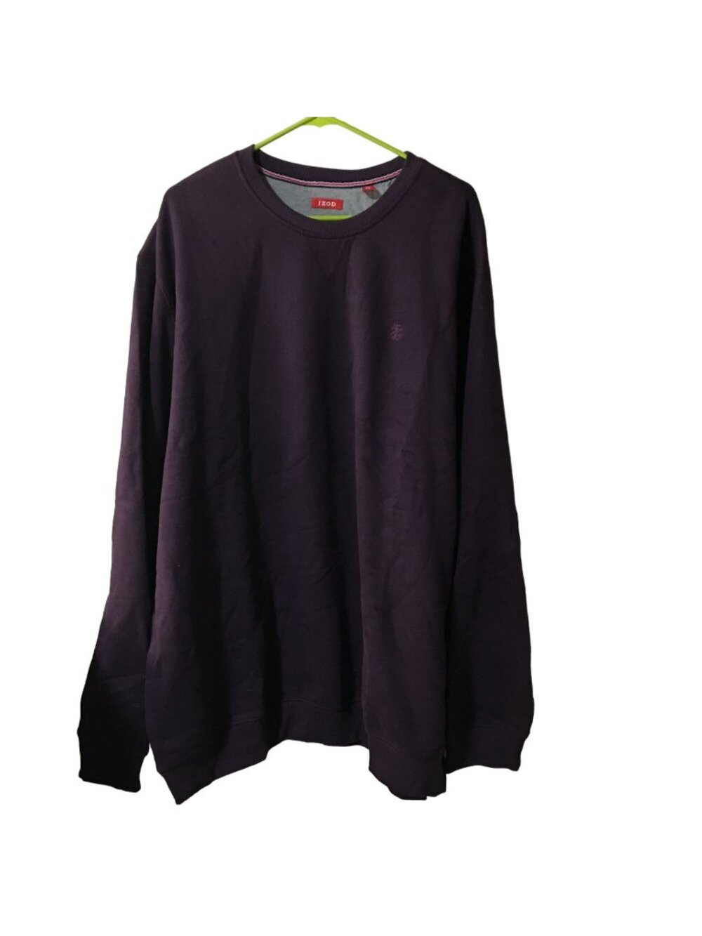 IZOD PURPLE LONG SLEEVE PULLOVER WARM SWEATER MENS 2XLT